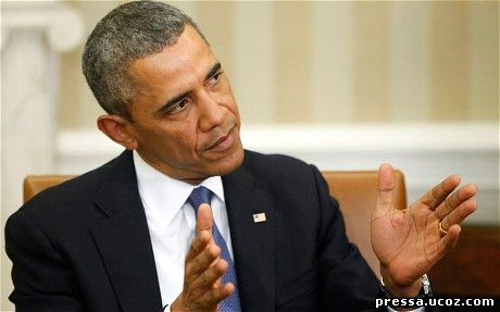 Barack Obama speaks about the situation in Ukraine during a meeting with Benjamin Netanyahu